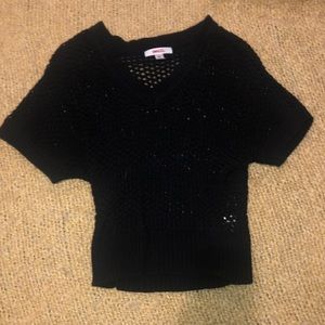 Crocheted Black Sweater